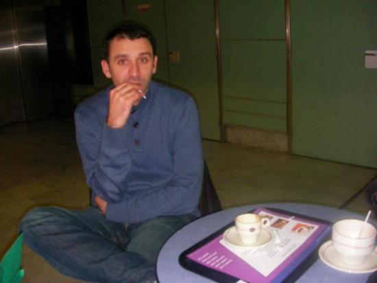 Bruno à l'échauffement